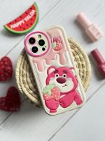 قاب موبایل آیفون برجسته خرس لوتسوهاگین و خرس پو محافظ لنزدار - Image 17