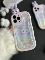 قاب موبایل آیفون استلا آکواریومی سیلیکونی بنفش