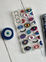 قاب موبایل سامسونگ چشم نظر پشت بیرنگ + پاپسوکت - Image 3