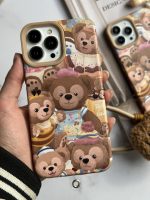 قاب موبایل آیفون خانواده خرسی + بند کوتاه خرسی - Image 23