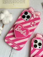 قاب موبایل آیفون باربی آبنباتی پاپیون دار پاپسوکت قلبی - Image 25