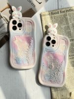 قاب موبایل آیفون خرگوش آکواریومی سیلیکونی سفید - Image 5