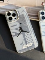 قاب موبایل آیفون نایک جردن لوگو نقره ای 9882 - Image 3