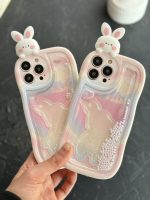 قاب موبایل آیفون خرگوش آکواریومی سیلیکونی سفید - Image 14