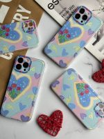 قاب موبایل آیفون نقاشی کودک درون قلبی آبی بنفش محافظ لنزدار ( 3005 ) - Image 12