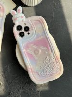 قاب موبایل آیفون خرگوش آکواریومی سیلیکونی سفید - Image 8