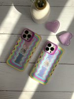 قاب موبایل آیفون هپی لایف هفت رنگ + پاپسوکت قلبی بنفش - Image 7