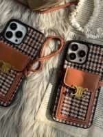 قاب موبایل آیفون پارچه ای و فلزی طرح باربری جاکارتی + بندست - Image 12