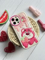 قاب موبایل آیفون برجسته خرس لوتسوهاگین و خرس پو محافظ لنزدار - Image 16