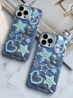 قاب موبایل آیفون ستاره آبی برجسته نگین دار - Image 14