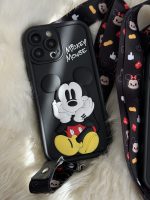 قاب موبایل آیفون میکی برجسته سولید مشکی بدون بند - Image 16