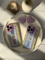 قاب موبایل آیفون هپی لایف هفت رنگ + پاپسوکت قلبی بنفش - Image 17