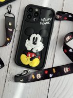 قاب موبایل آیفون میکی برجسته سولید مشکی بدون بند - Image 23