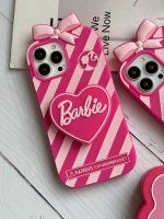 قاب موبایل آیفون باربی آبنباتی پاپیون دار پاپسوکت قلبی - Image 2