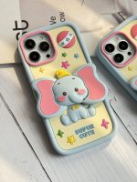 قاب موبایل آیفون بچه فیل دامبو گوش استندشو - Image 37