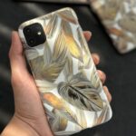 قاب موبایل آیفون برگ طلایی فلزی آیینه ای ( 1031 )