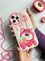 قاب موبایل آیفون برجسته خرس لوتسوهاگین و خرس پو محافظ لنزدار - Image 7