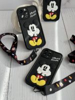 قاب موبایل آیفون میکی برجسته سولید مشکی بدون بند - Image 18