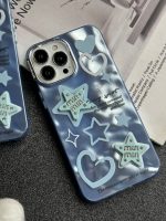 قاب موبایل آیفون ستاره آبی برجسته نگین دار - Image 8