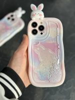 قاب موبایل آیفون خرگوش آکواریومی سیلیکونی سفید - Image 16