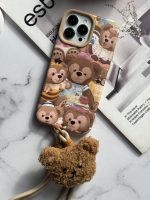 قاب موبایل آیفون خانواده خرسی + بند کوتاه خرسی - Image 13
