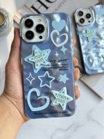 قاب موبایل آیفون ستاره آبی برجسته نگین دار - Image 17