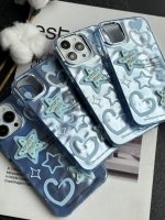 قاب موبایل آیفون ستاره آبی برجسته نگین دار - Image 11