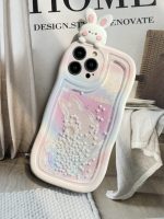 قاب موبایل آیفون خرگوش آکواریومی سیلیکونی سفید - Image 7