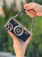 قاب موبایل آیفون دوربین آنالوگ کلاسیک محافظ لنزدار + بند بلند - Image 16