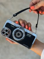 قاب موبایل آیفون دوربین آنالوگ کلاسیک محافظ لنزدار + بند بلند - Image 13