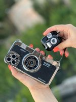 قاب موبایل آیفون دوربین آنالوگ کلاسیک محافظ لنزدار + بند بلند - Image 18