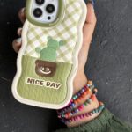 قاب موبایل آیفون کاکتوس سبز روز خوب پایه استندشو