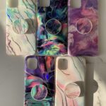 قاب موبایل آیفون ماربل یانگ + پاپ سوکت