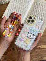 قاب موبایل آیفون خرس و پروانه نقاشی + بندست کوتاه - Image 24