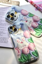 قاب موبایل آیفون شکار خرگوش سه بعدی محافظ لنزدار - Image 23