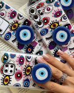 قاب موبایل سامسونگ چشم نظر پشت بیرنگ + پاپسوکت - Image 7