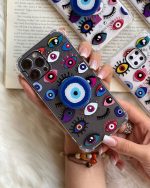 قاب موبایل سامسونگ چشم نظر پشت بیرنگ + پاپسوکت - Image 5
