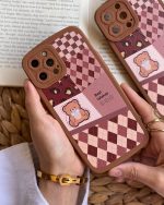 قاب موبایل آیفون بهترین آرزوی خرسی قهوه ای محافظ لنزدار - Image 2