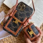 قاب موبایل آیفون کلین چرمی قفل فلزی بند چرمی بلند