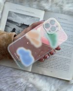 قاب موبایل آیفون ابرهای رنگی رنگی محافظ لنزدار - Image 3