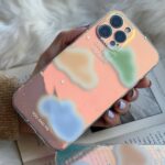 قاب موبایل آیفون ابرهای رنگی رنگی محافظ لنزدار