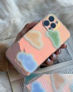 قاب موبایل آیفون ابرهای رنگی رنگی محافظ لنزدار