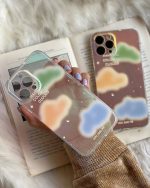 قاب موبایل آیفون ابرهای رنگی رنگی محافظ لنزدار - Image 5