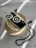 قاب موبایل آیفون دوربین آنالوگ کلاسیک محافظ لنزدار + بند بلند - Image 5