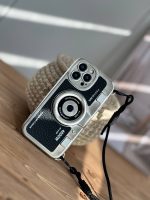 قاب موبایل آیفون دوربین آنالوگ کلاسیک محافظ لنزدار + بند بلند - Image 4