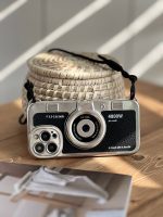 قاب موبایل آیفون دوربین آنالوگ کلاسیک محافظ لنزدار + بند بلند - Image 8