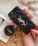 قاب موبایل آیفون سن لورن چرمی