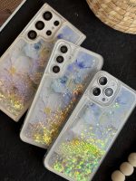 قاب موبایل ( آیفون - سامسونگ ) گل لوندر آکواریومی متحرک پولکی - Image 4