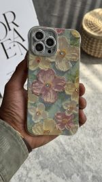 قاب موبایل ( آیفون ) گل همیشه بهار آبرنگی - Image 2