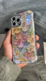 قاب موبایل ( آیفون ) گل همیشه بهار آبرنگی - Image 3